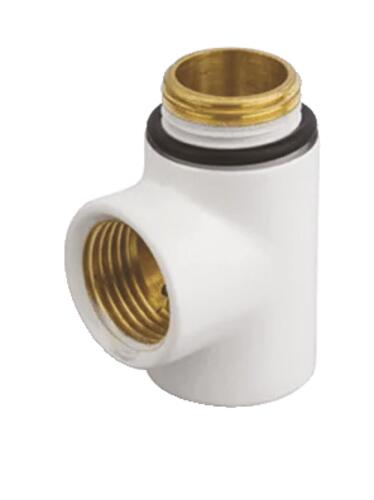 Té d'adaptation blanc pour kit de résistance sèche serviette